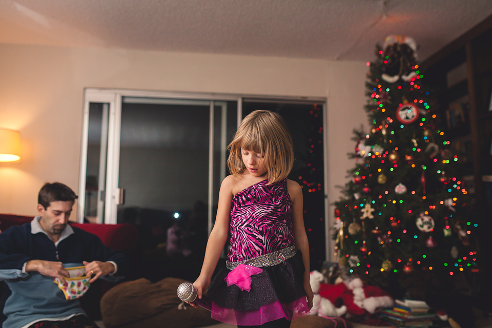 Family Documentary Photography - Girl at Christmas