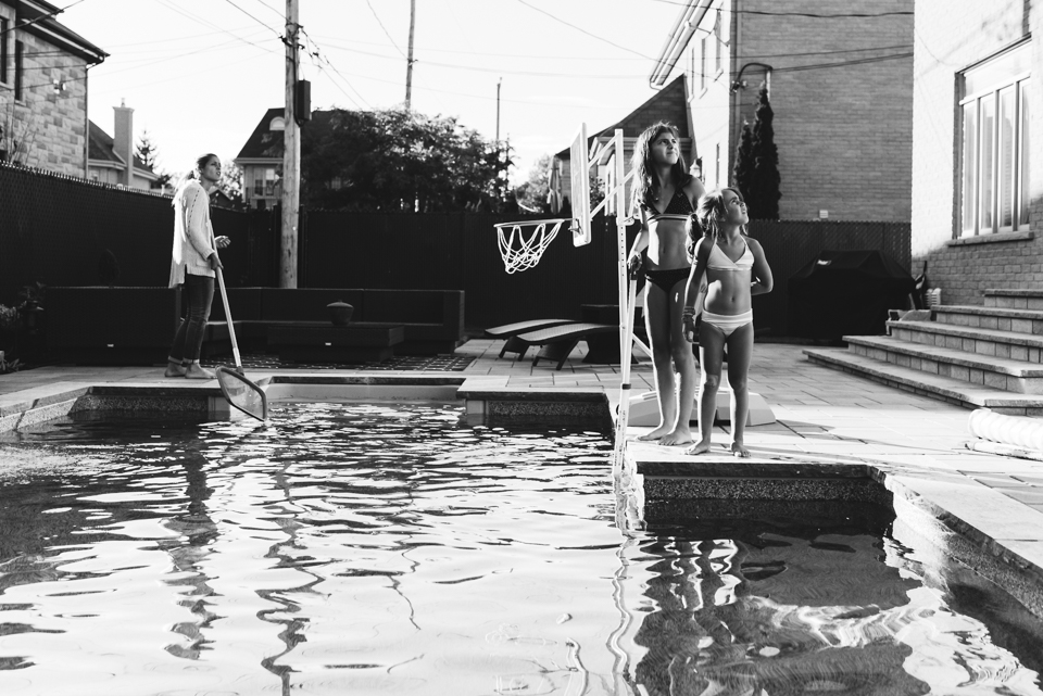 girls near pool - Family Documentary Photography