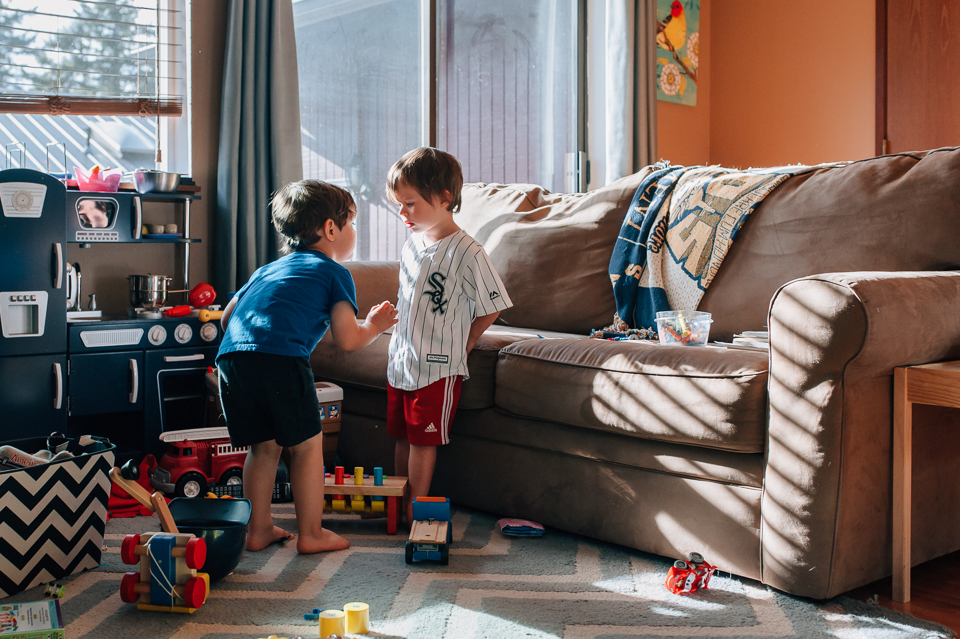 boys deep in conversation - Family documentary photography