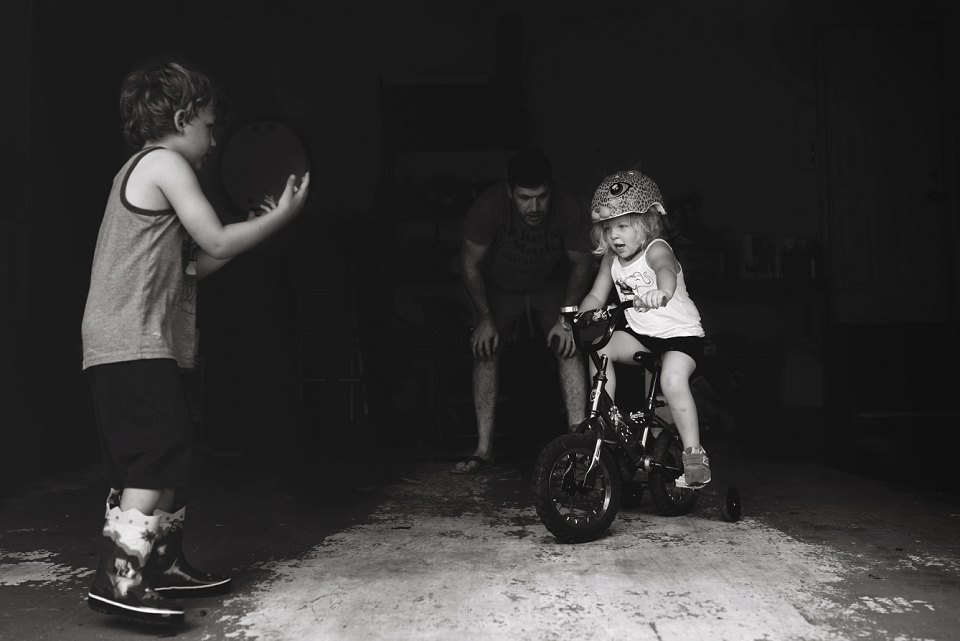 girl trying out scooter - family documentary photography