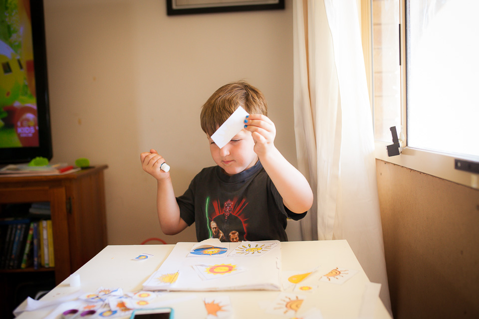 boy crafting - Family Documentary Photography