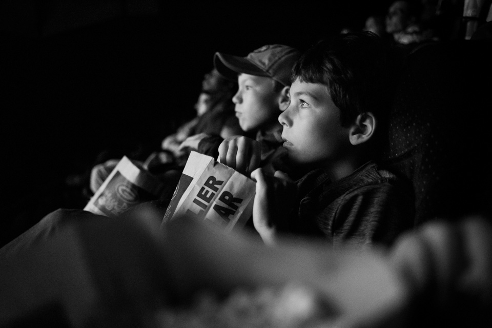 Boys watching Movie - Family Documentary Photography