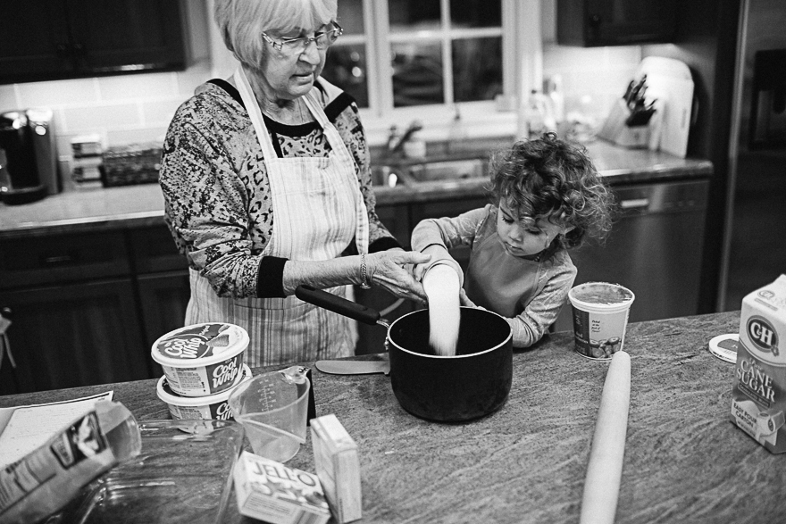 Girl helps with Mixer - Family Documentary Photography