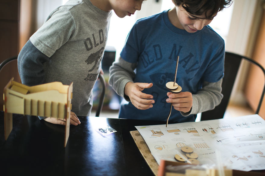 boys building model -Documentary Family Photography