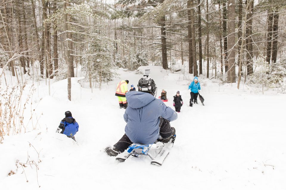 kids sledding - Family Documentary Photography