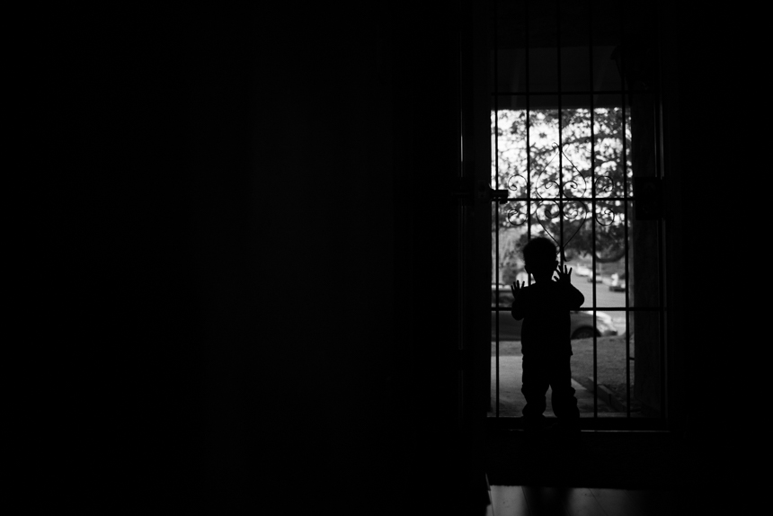 Silhouette Doorway Toddler - Documentary Family Photography