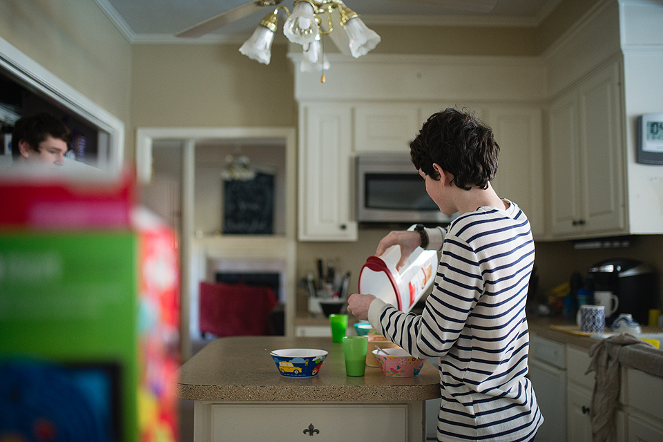 teen in kitchen - Documentary Family Photography