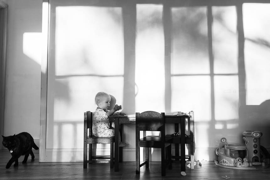 child at child's table - Documentary Family Photography