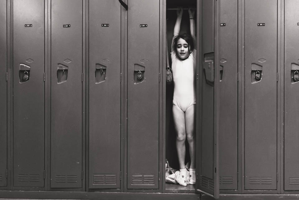 girl in locker - Documentary Family Photography