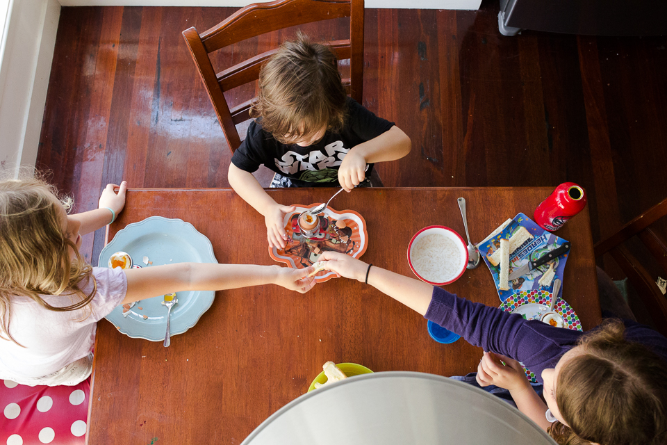 Family at meal time - Documentary Family Photography