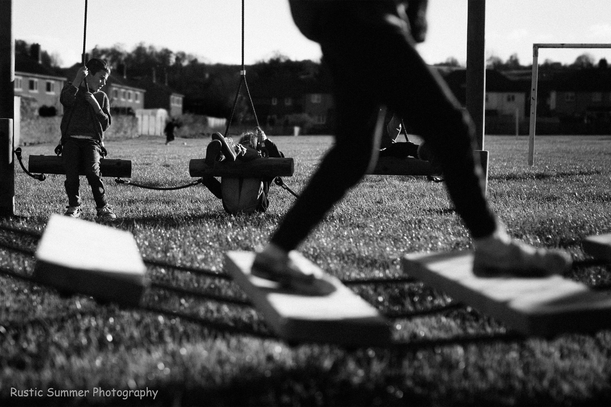 kids on playground in sunshine - Documentary Family photography