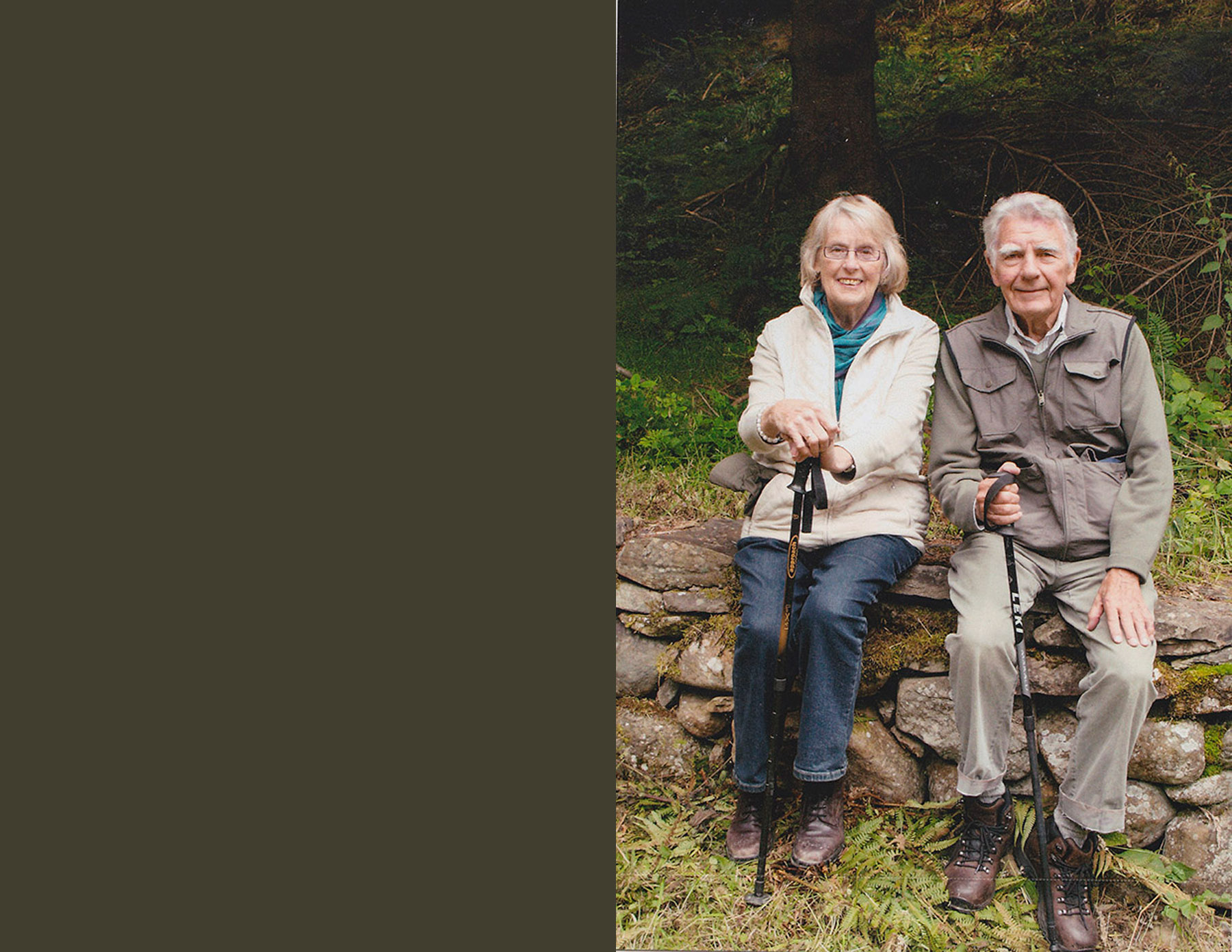 grandparents take a break from hiking - Documentary Family Photography
