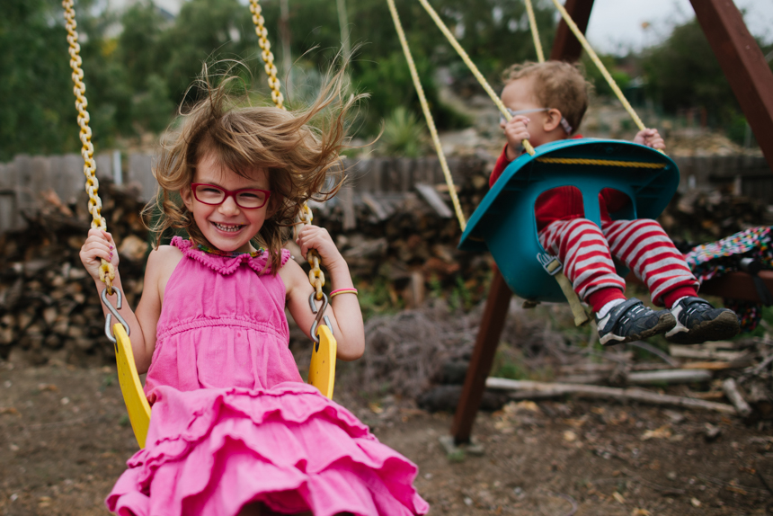 kids on swings - Documentary Family Photography