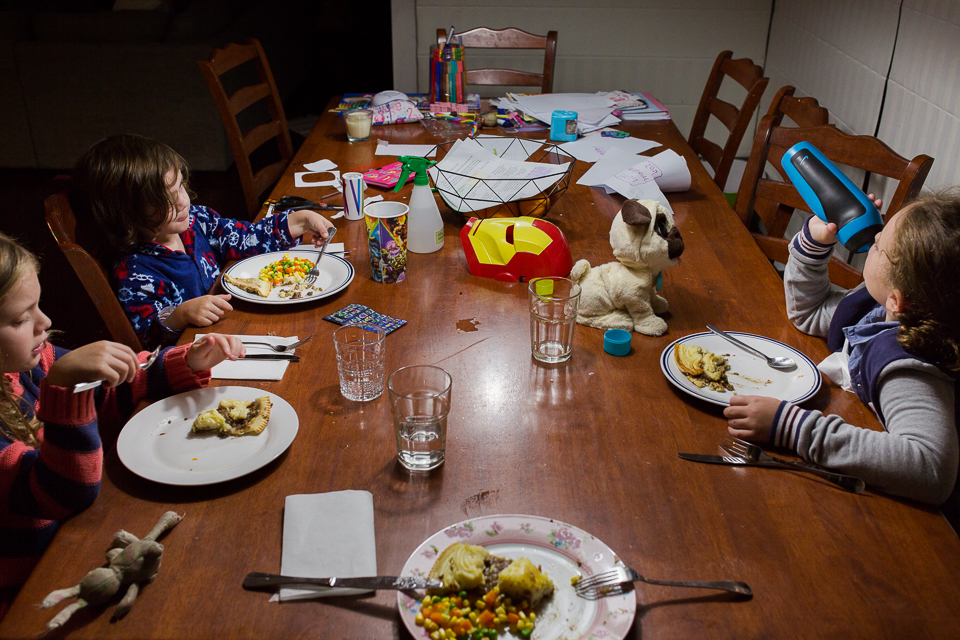 Family at dinner table - Documentary Family Photography