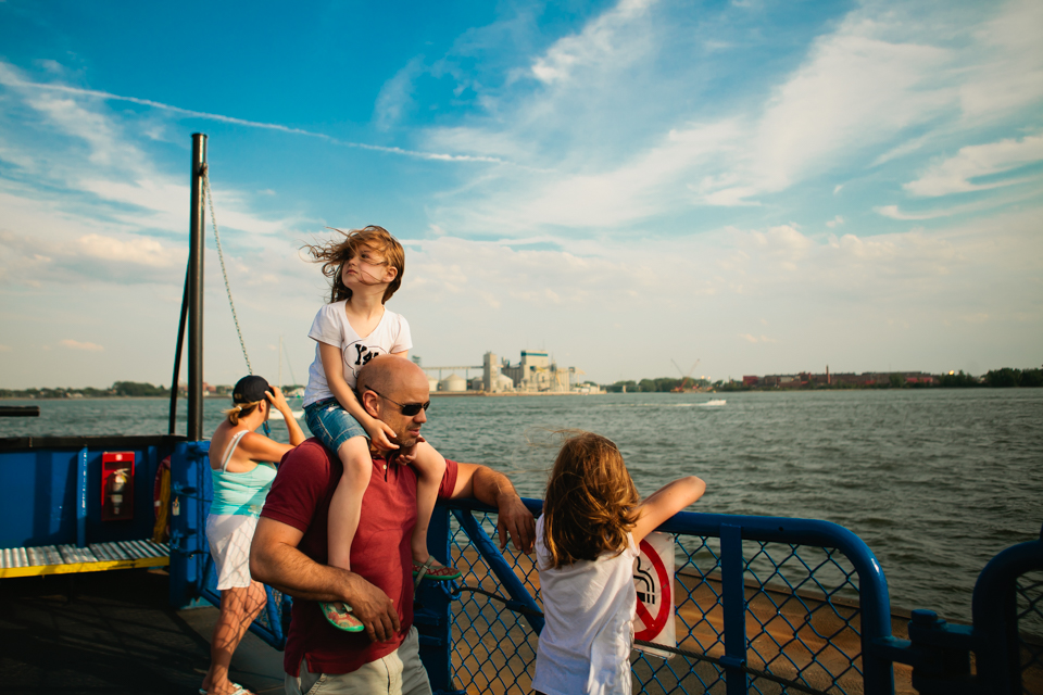 family overlooking water - Documentary Family Photography