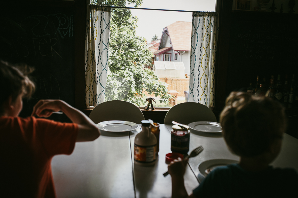 action figure in window - Documentary Family Photography