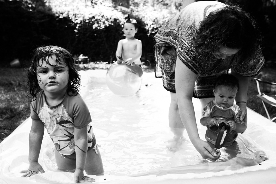 kids in swimming pool - Documentary Family Photography