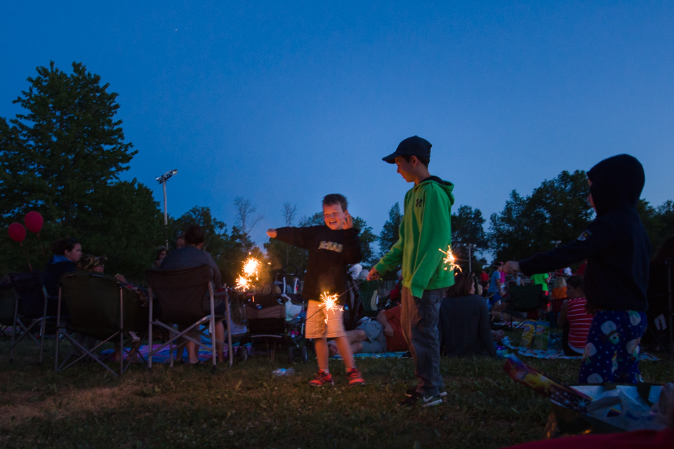 boys with fireworks - Documentary Family Photography