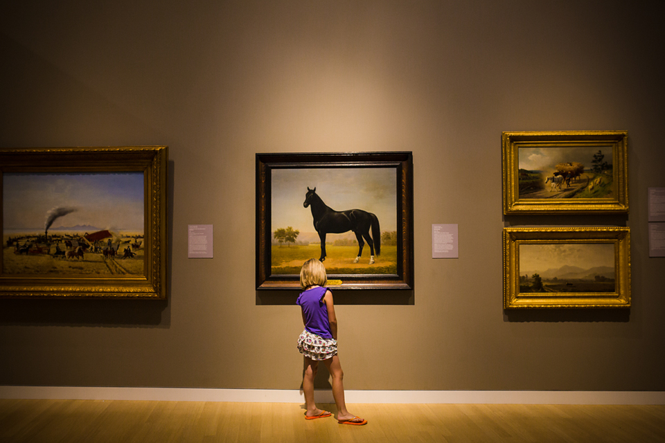 girl at art museum - Documentary Family Photography