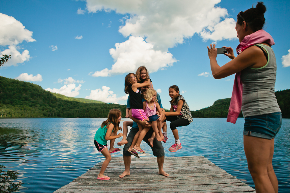 girls on dock - Documentary Family Photography