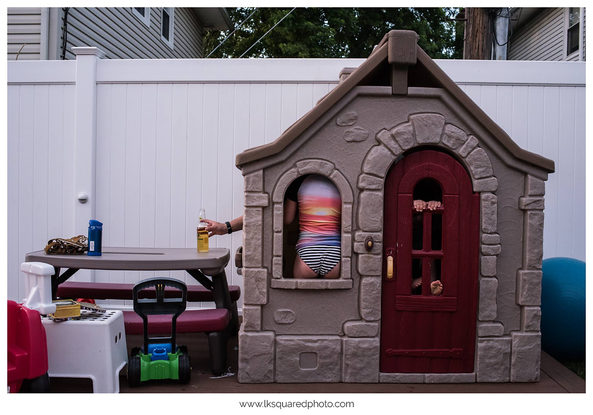 kids in playhouse - Documentary Family Photography