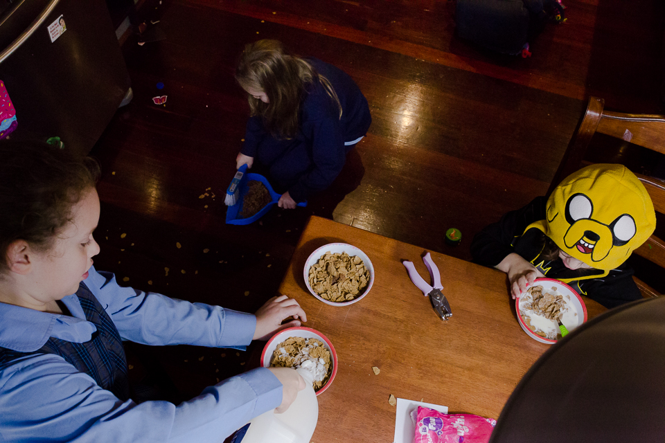 table at breakfast - Documentary Family Photography