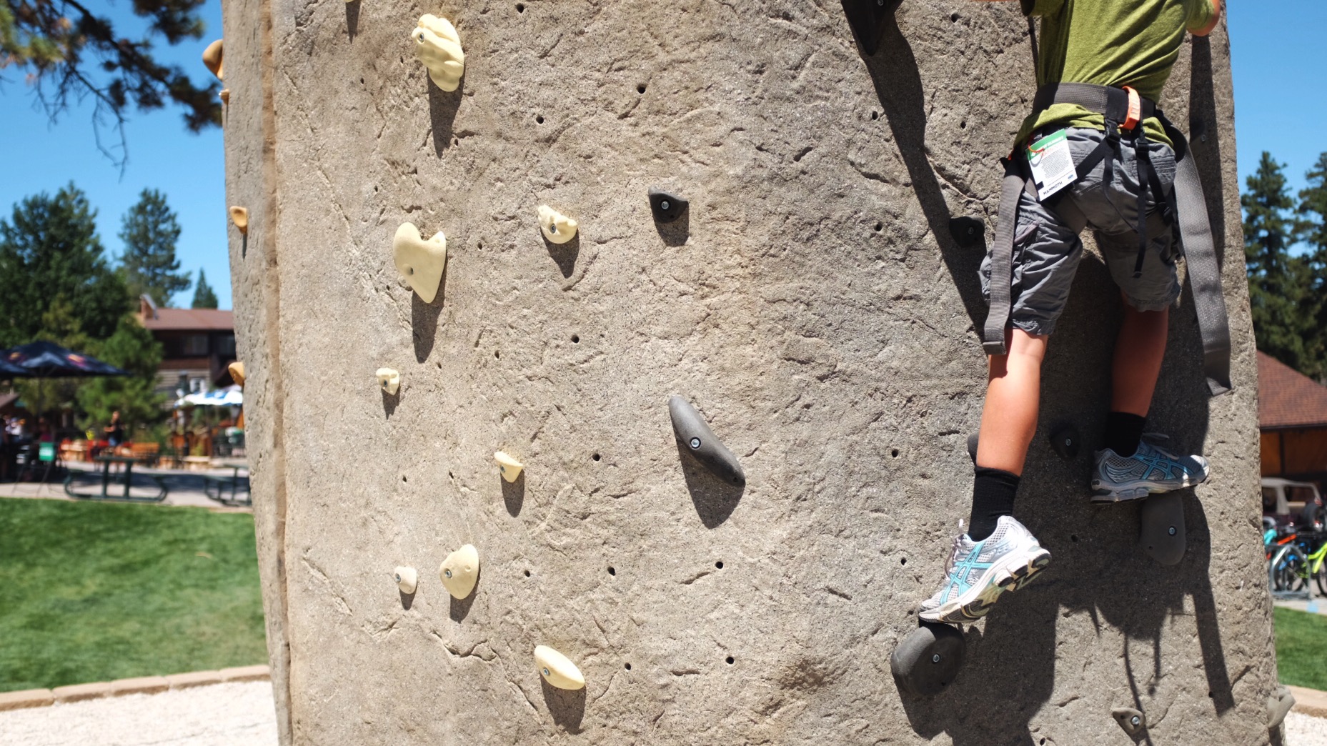 child on climbing wall - Documentary Family Photography