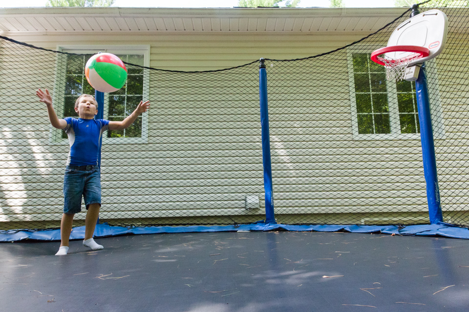 boy on trampoline - Documentary Family Photography