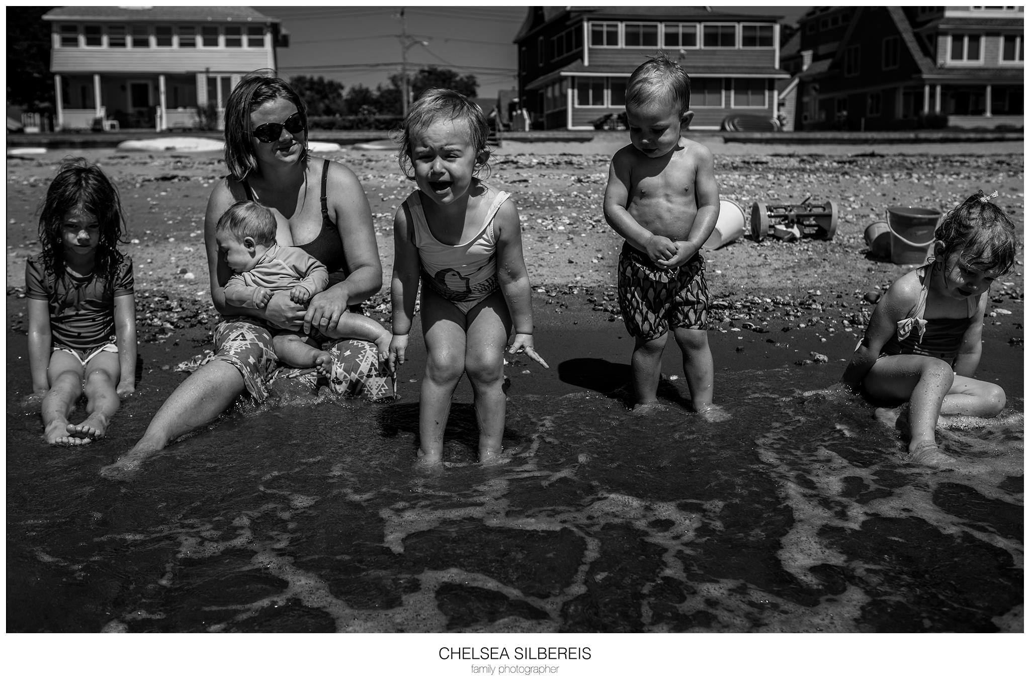 angry child at beach - Documentary Family Photography