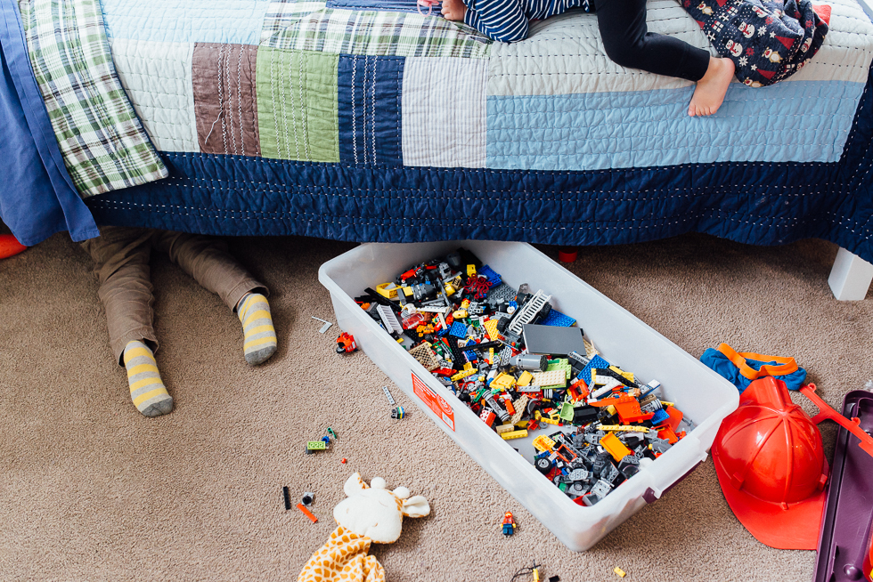 boys with legos in bedroom - Documentary Family Photogarphy