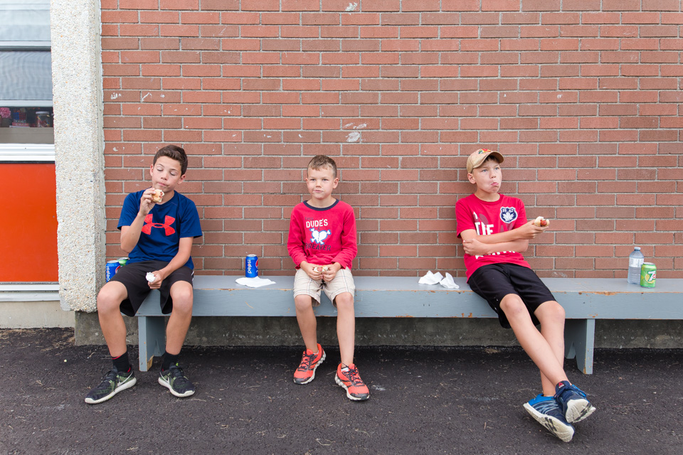 boys sitting on bench - Documentary Family Photography