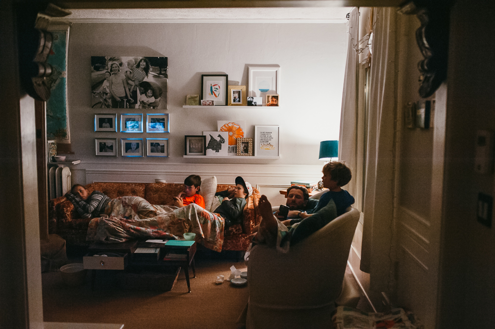 family in living room - Documentary Family Photography