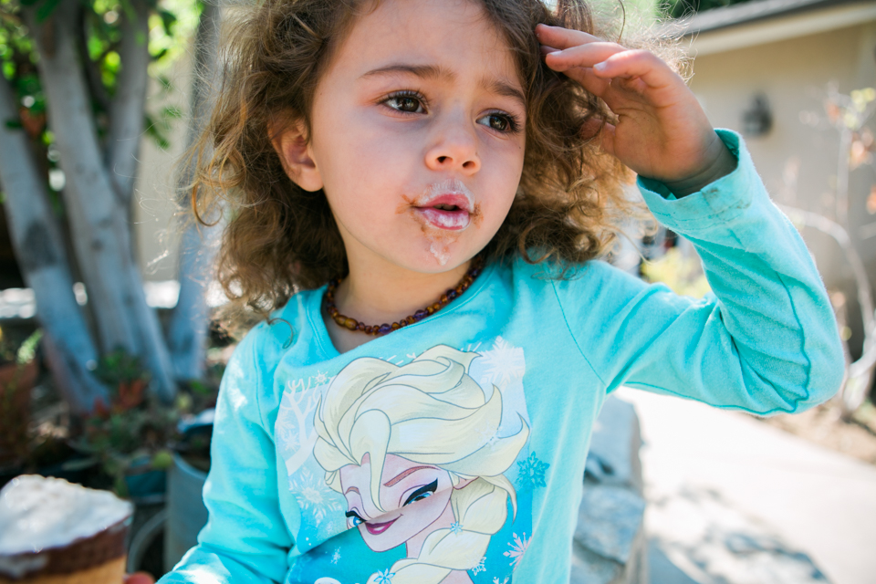 girl with ice cream on mouth - Documentary Family Photography