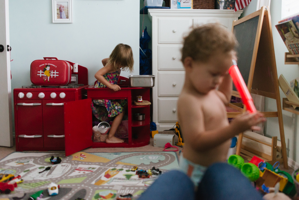 kids playing in play room - Documentary Family Photography