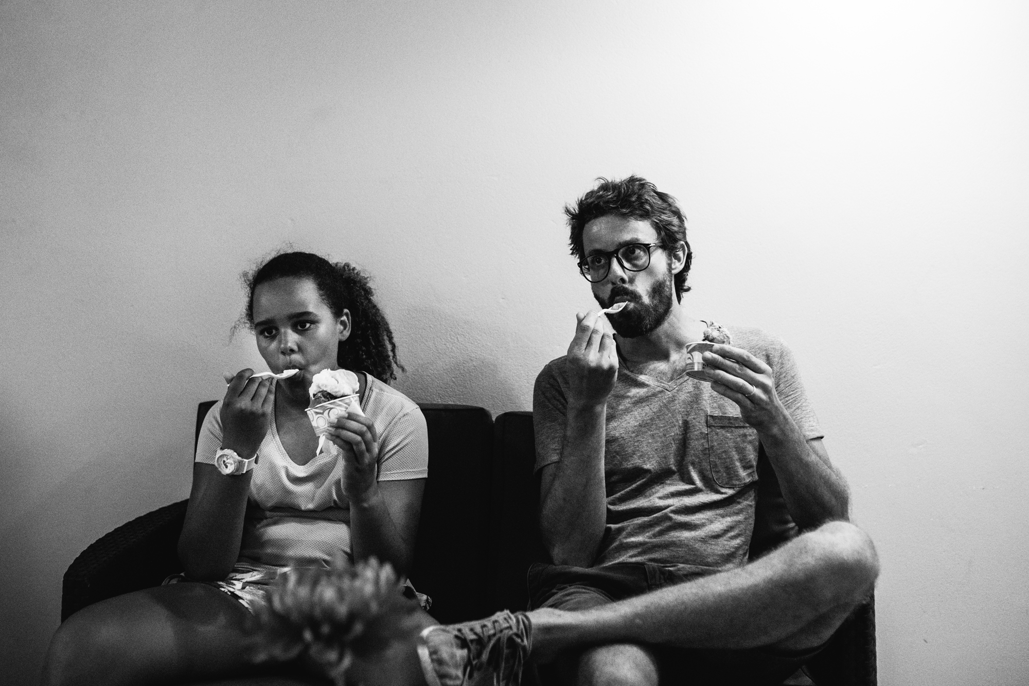 father and daughter eat ice cream - Documentary Family Photography