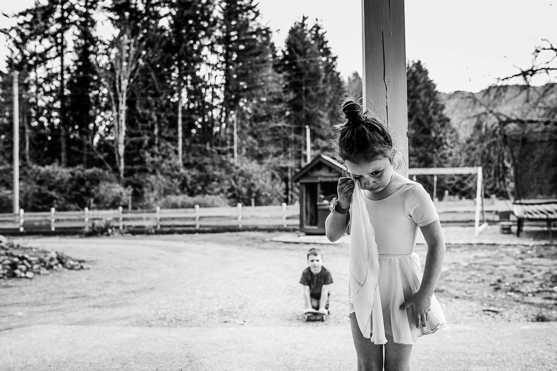 angry ballerina - documentary family photography