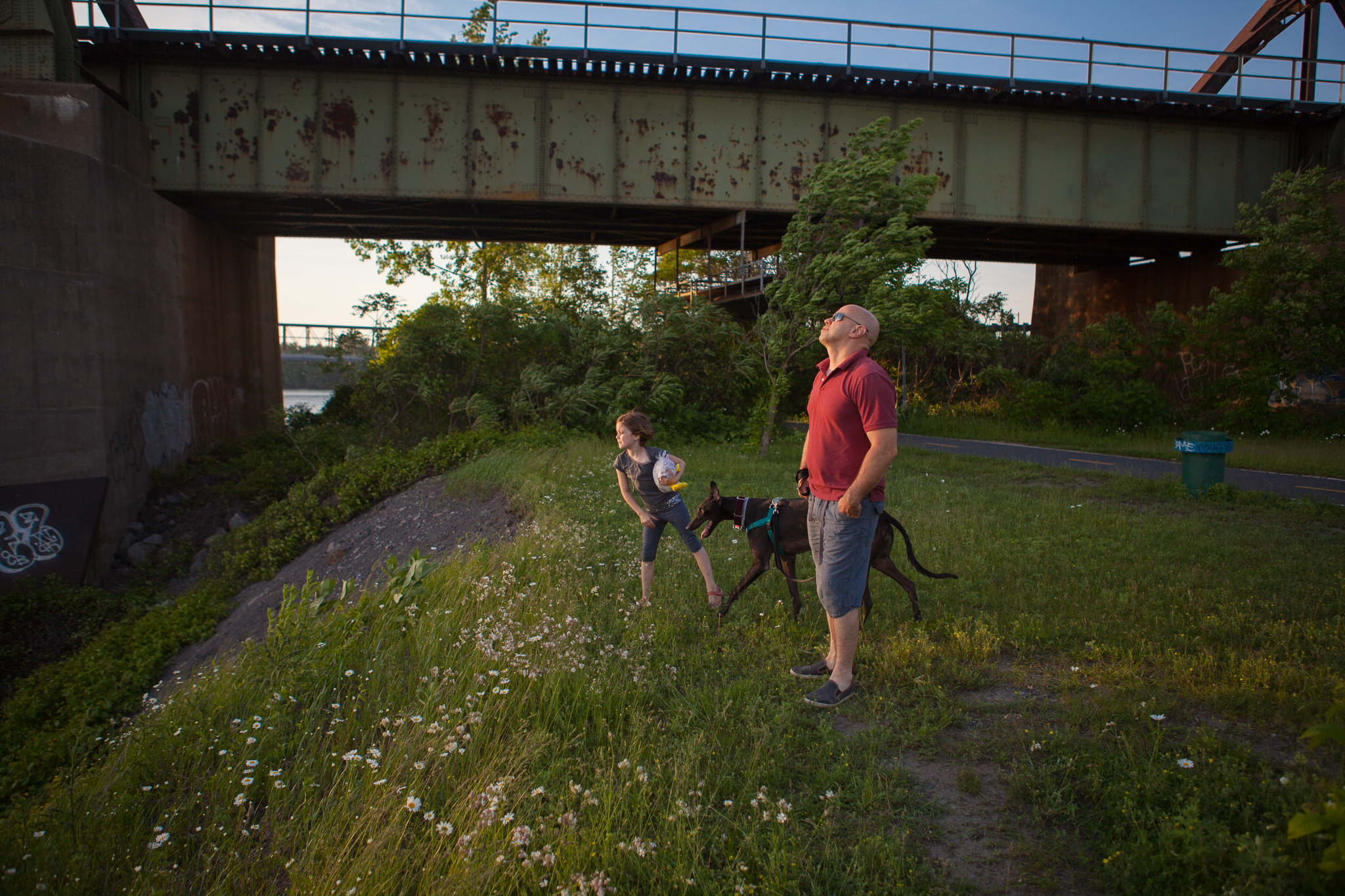 Family near overpass - Documentary Family Photography