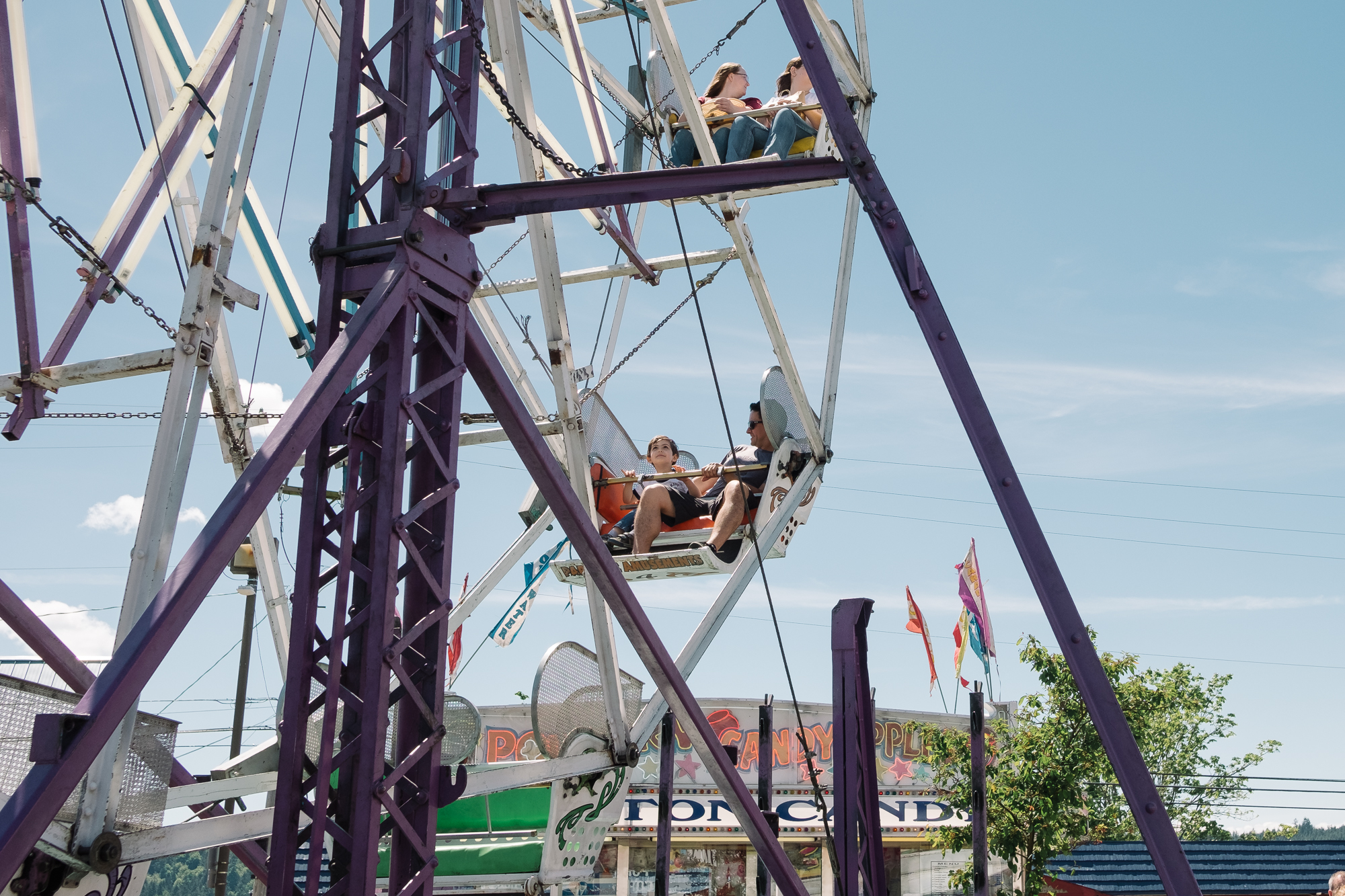 father and son on ferris wheel - Documentary Family Photography