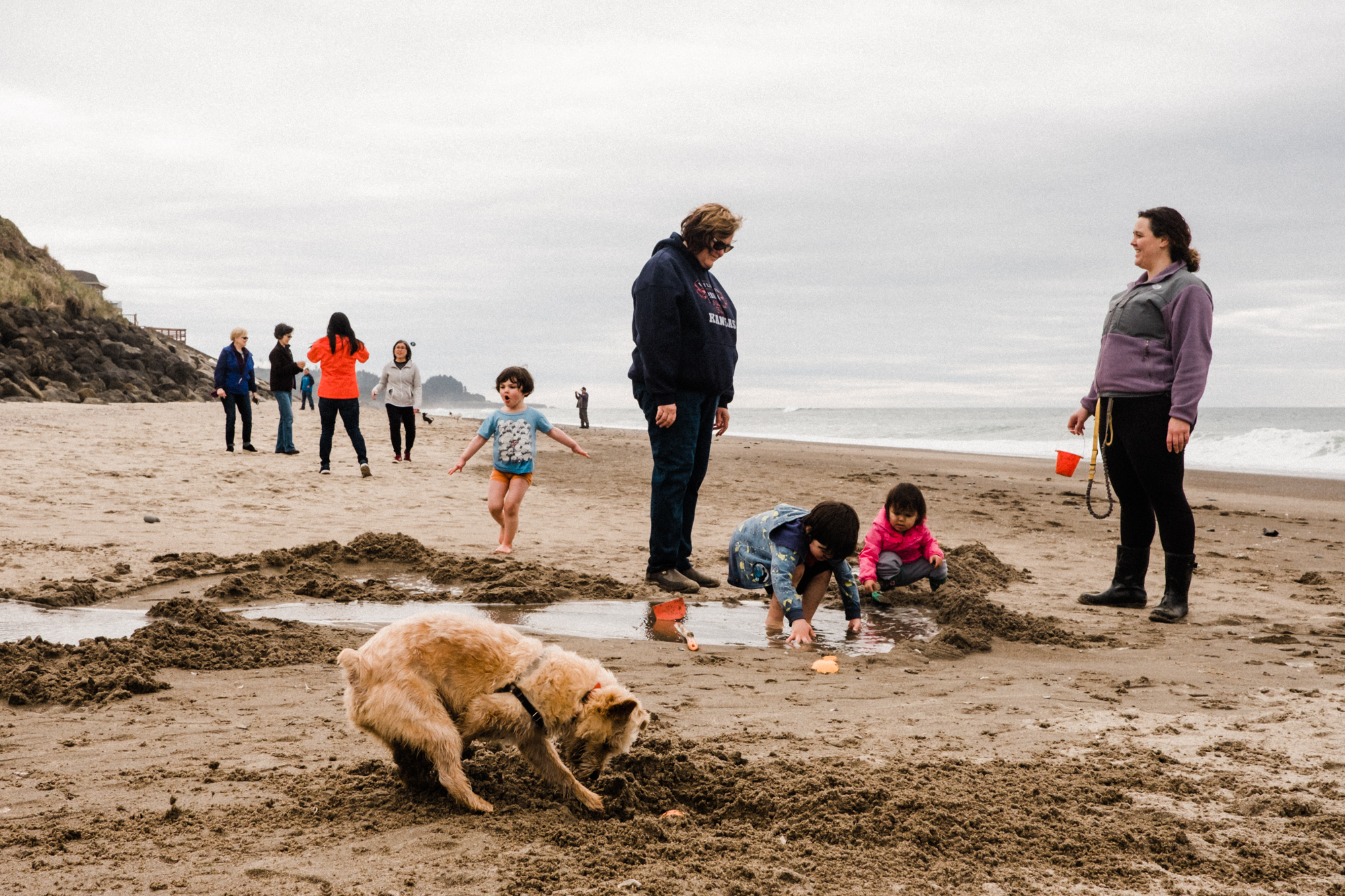 people on beach - Documentary family photography