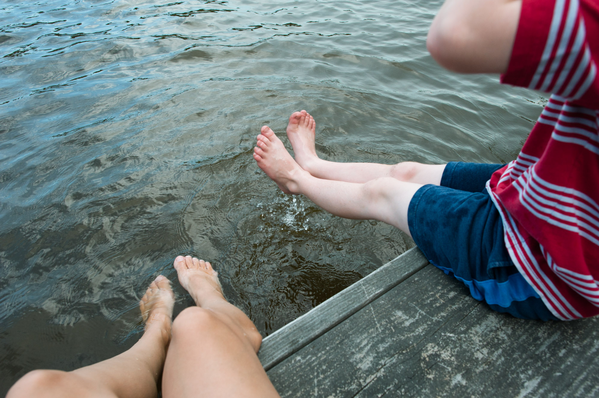 feet in water off dock - Documentary Family Photography