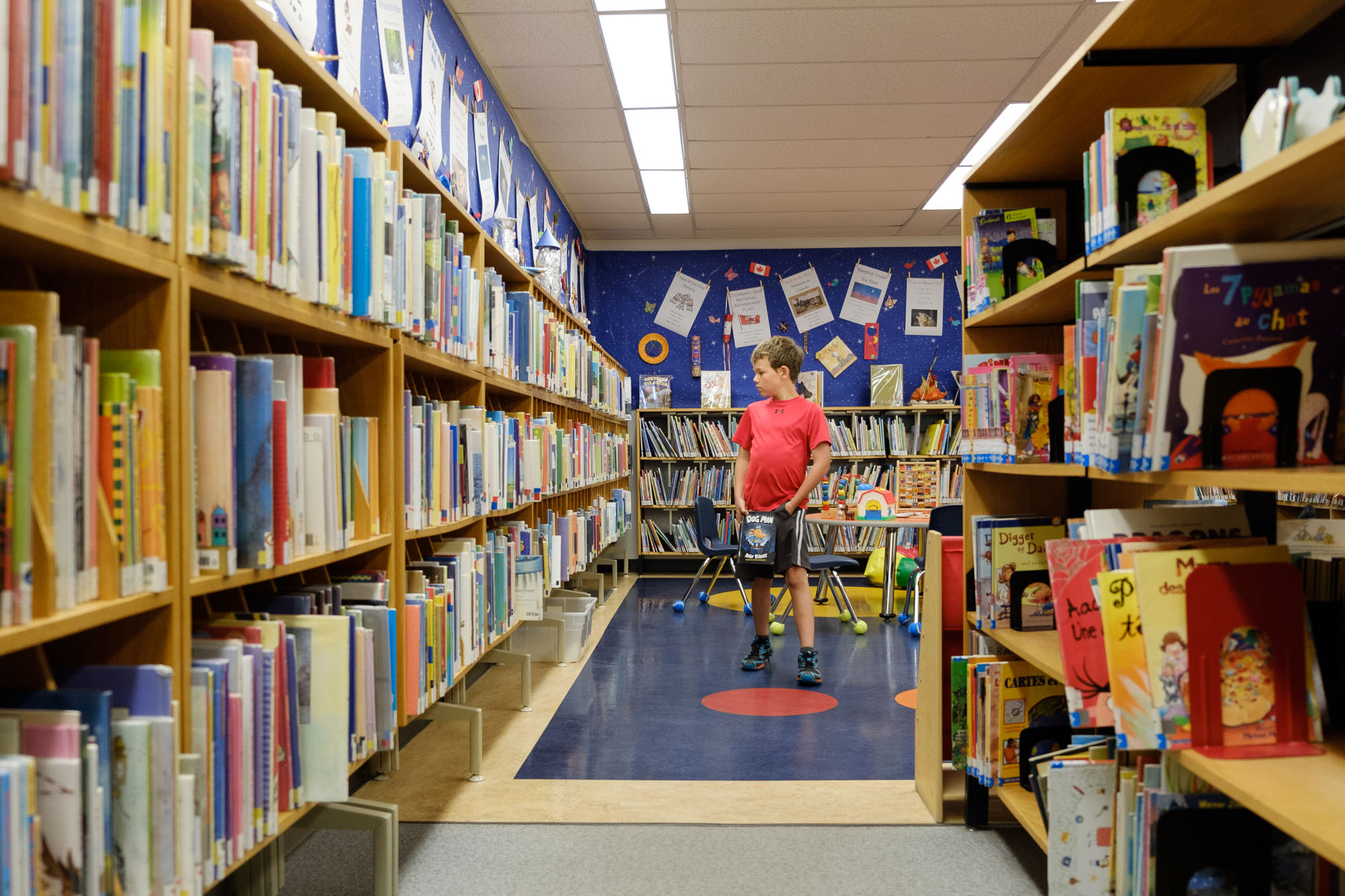 boy at library - Documentary Family Photography