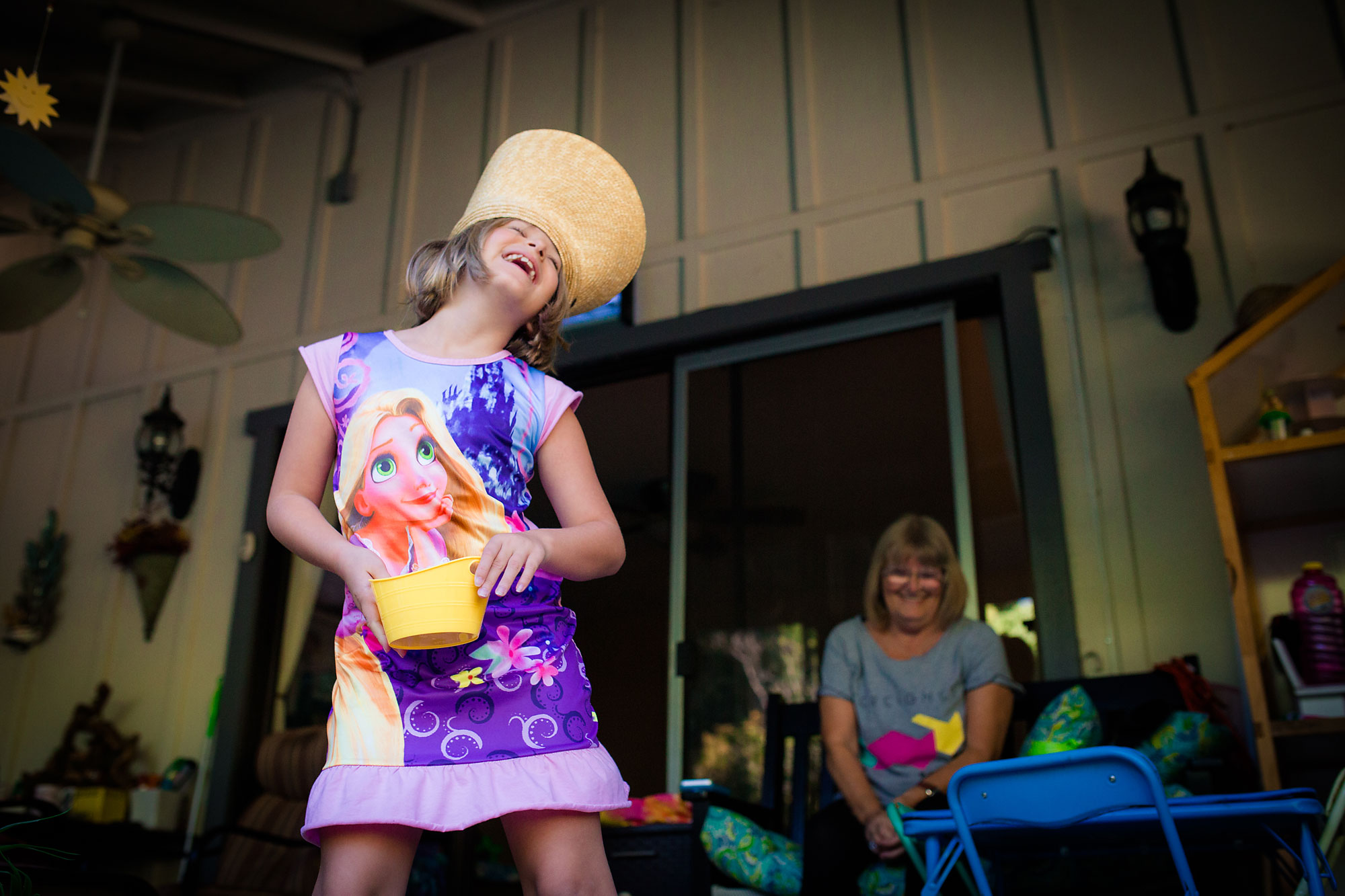 girl with silly hat - Documentary Family Photography