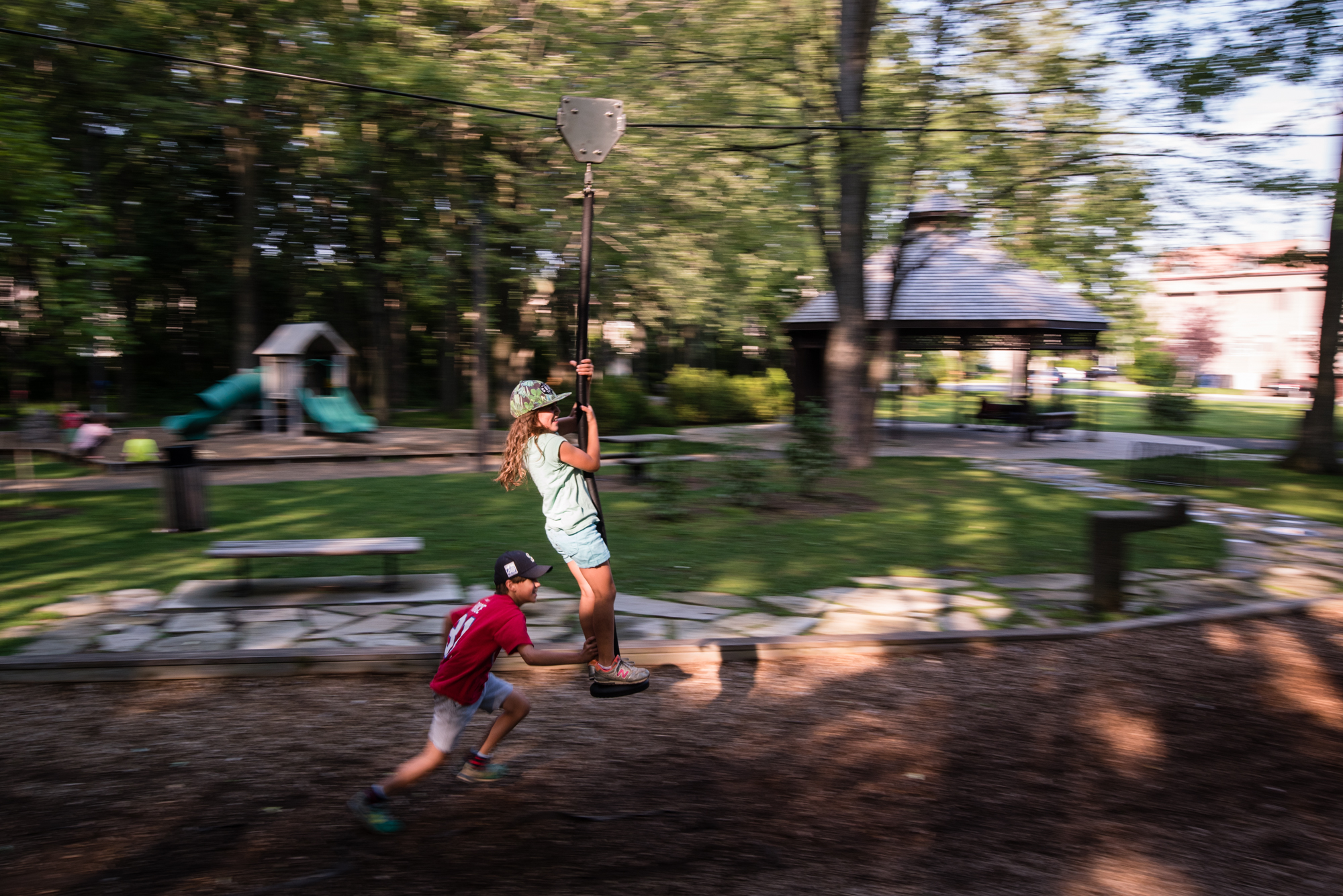 girl on zipline - Documentary Family Photography