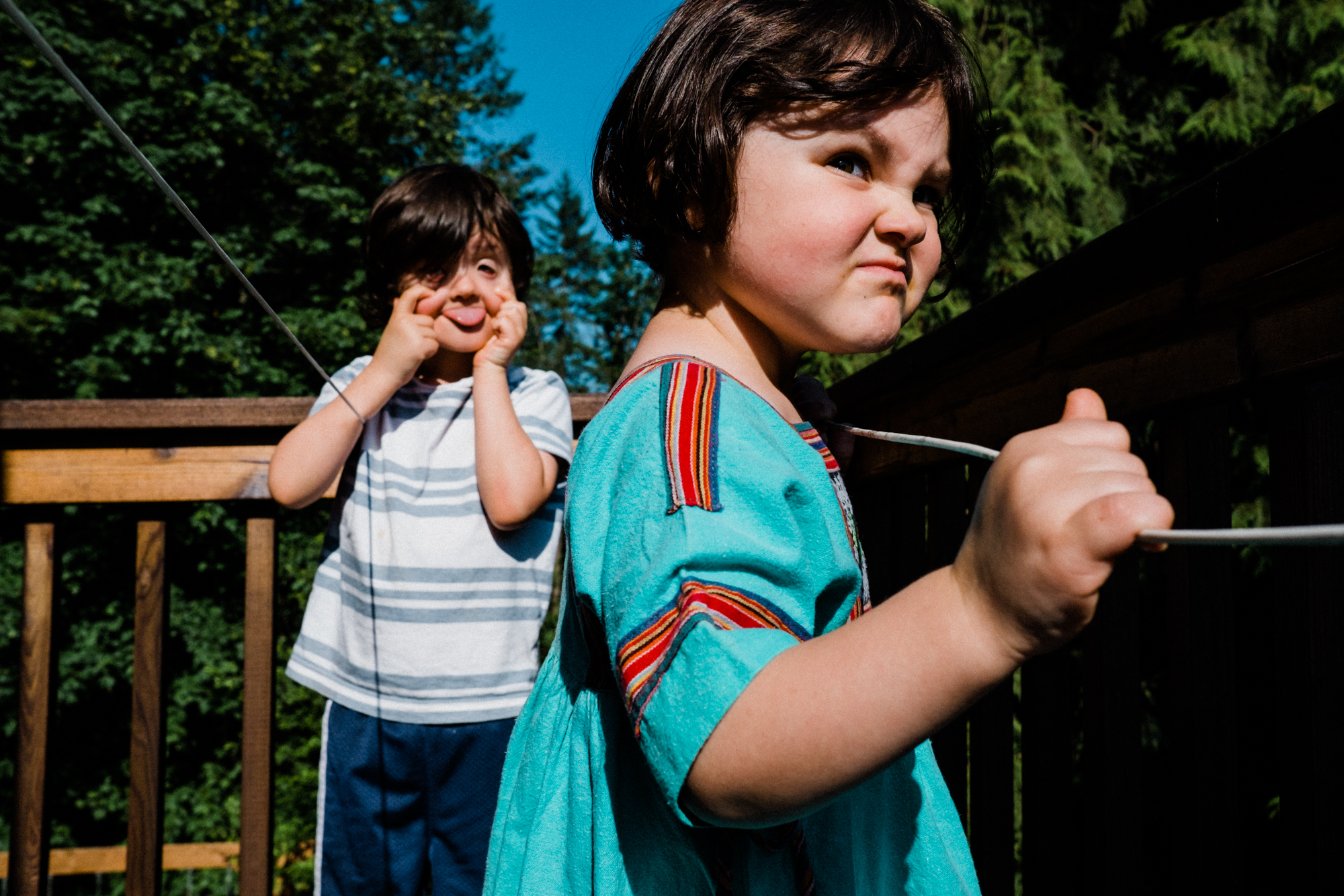 Kids make faces - Documentary Family Photography