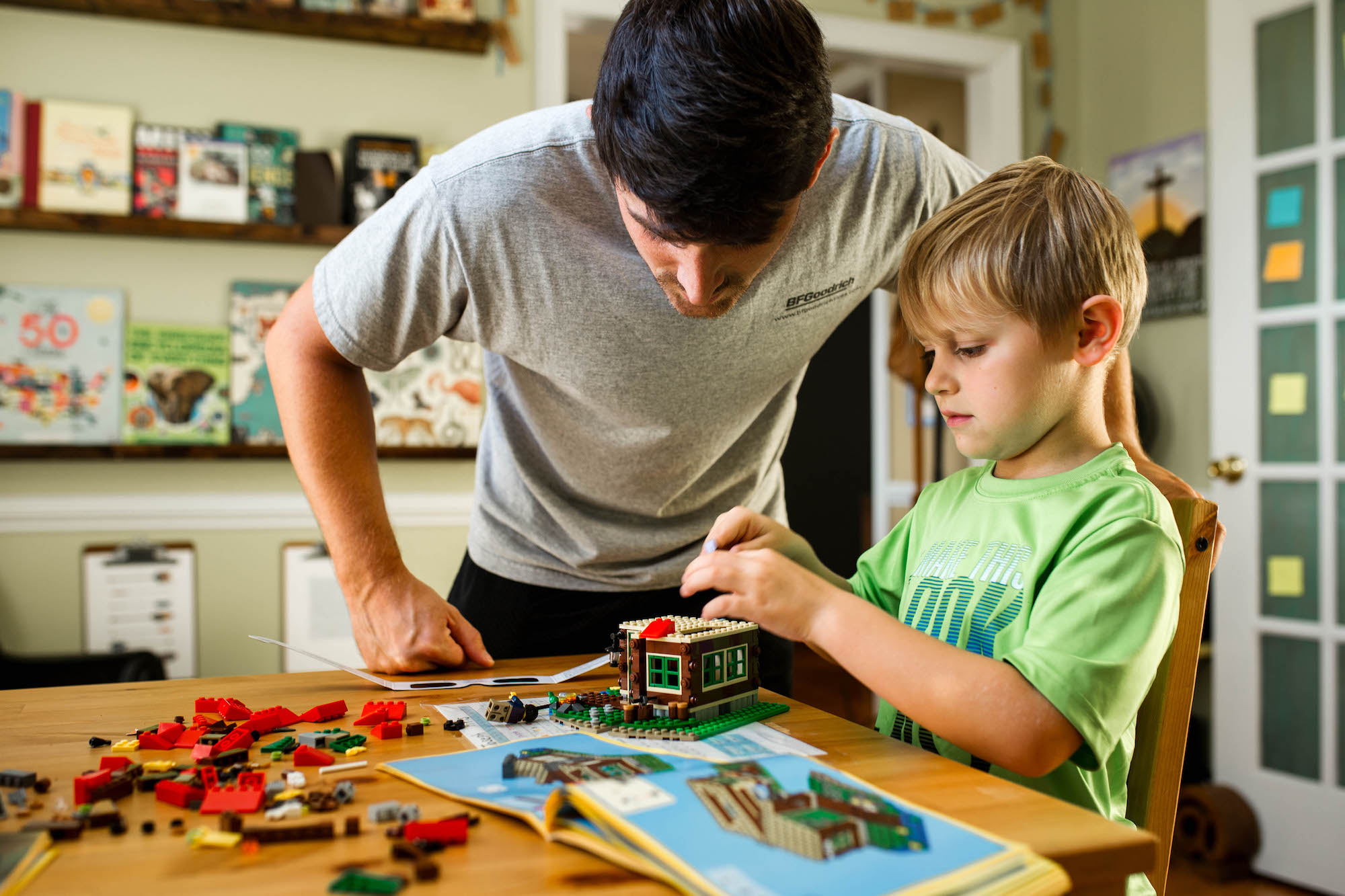 father and son build legos - Documentary Family Photography