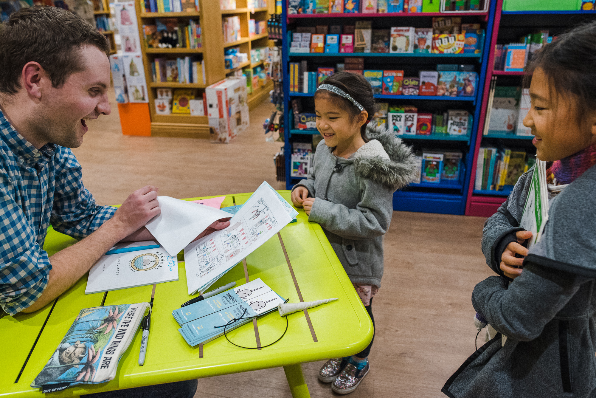 girls at library - Documentary Family Photography