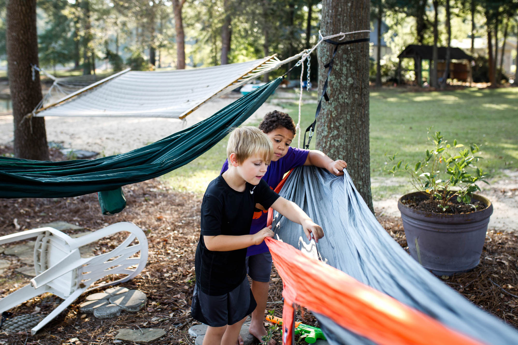 boys and hammock - Documentary Family Photography