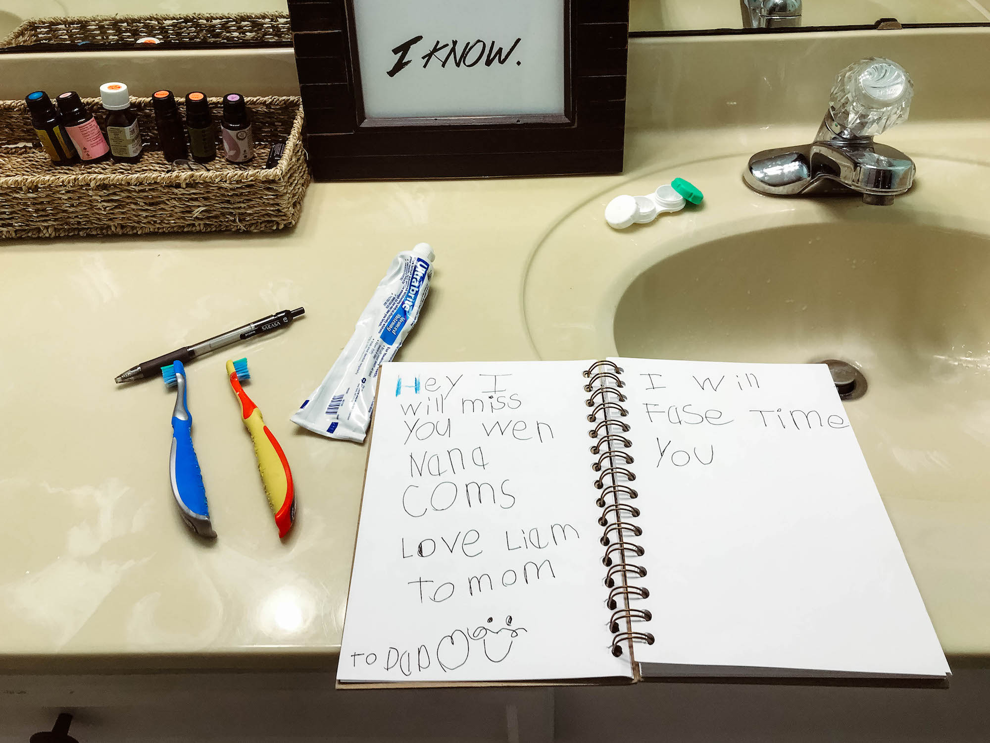 homework and toothbrushes - documentary family photography