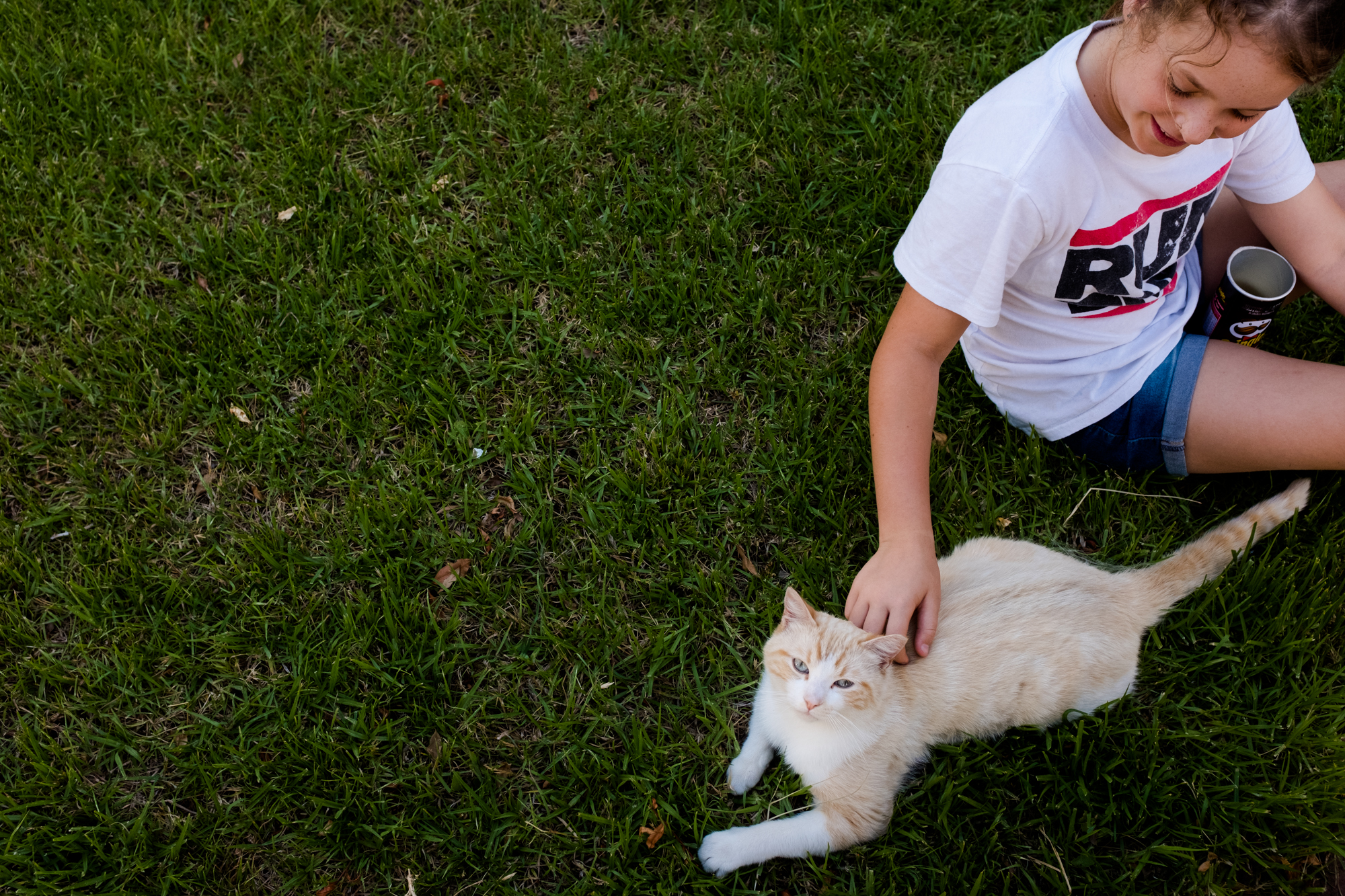 girl with kitten - Documentary family photography