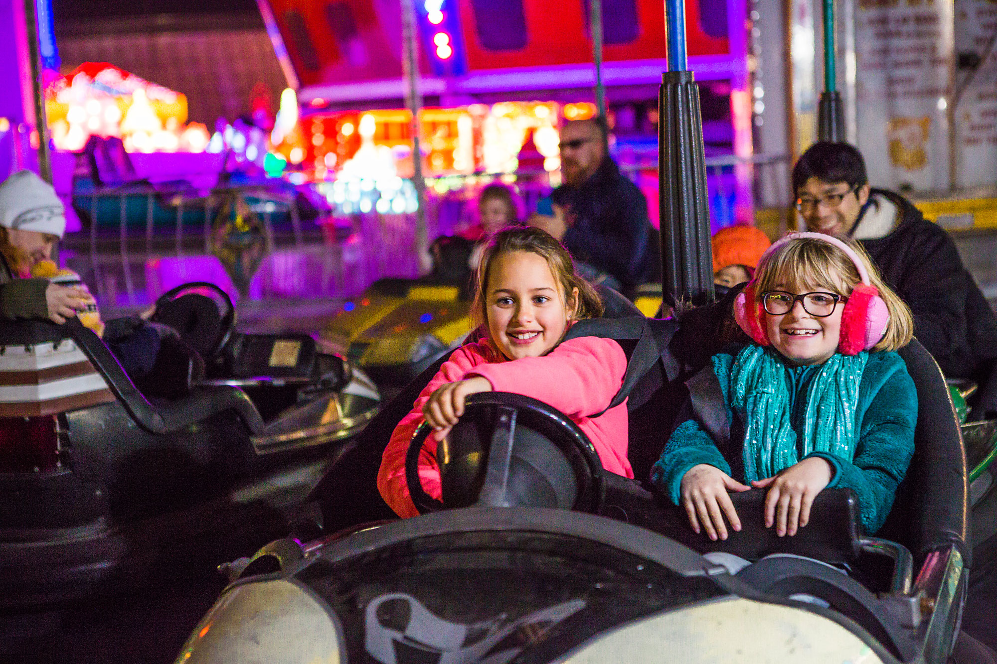 girls on go cart - Documentary Family Photography